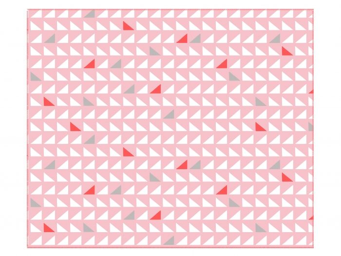 Fleece rug Triangles pink, Design Studio Stijll - 1