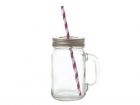 Mason jar w. straw assorted