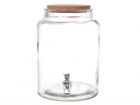 Water tap Clear Macy XXL glass w. cork lid