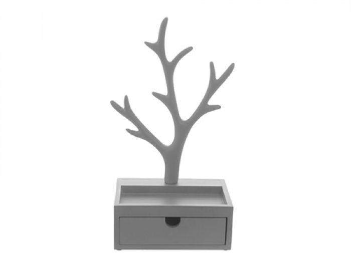 Jewellery Tree w. drawer grey - 1