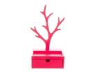Jewellery Tree w. drawer neon pink