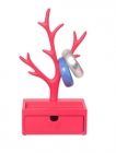 Jewellery Tree w. drawer neon pink - 2