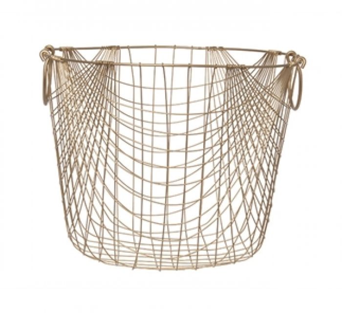 Storage basket Linea metal gold medium - 1