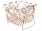 Basket Linea stackable copper plated large