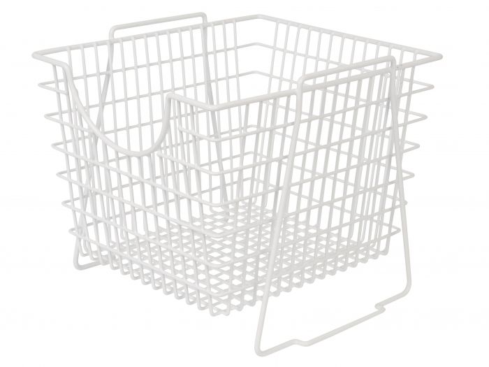 Basket Linea stackable white large - 1