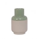 Vase Native light silt w. jade green