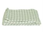 Blanket Pied de Poule grayed jade w. white