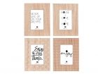 Photo frame White Patterns wood, BOX32 Design