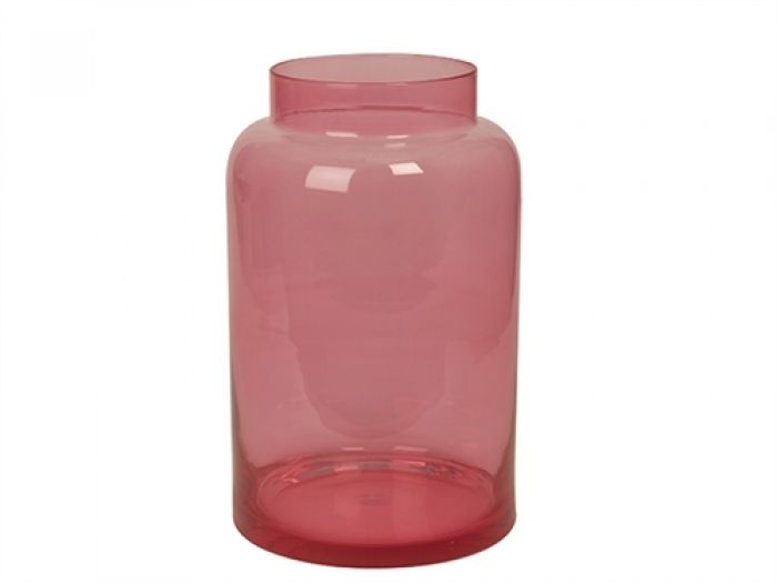 Vase Pure pink transparent glass large - 1