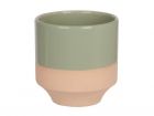 Plant pot Native medium engobe wash w.jungle green