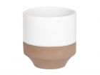 Plant pot Native medium rough taupe w. white