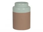 Vase Native rough taupe w. dusk blue ceramic