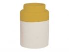 Vase Native light silt w. ochre yellow ceramic