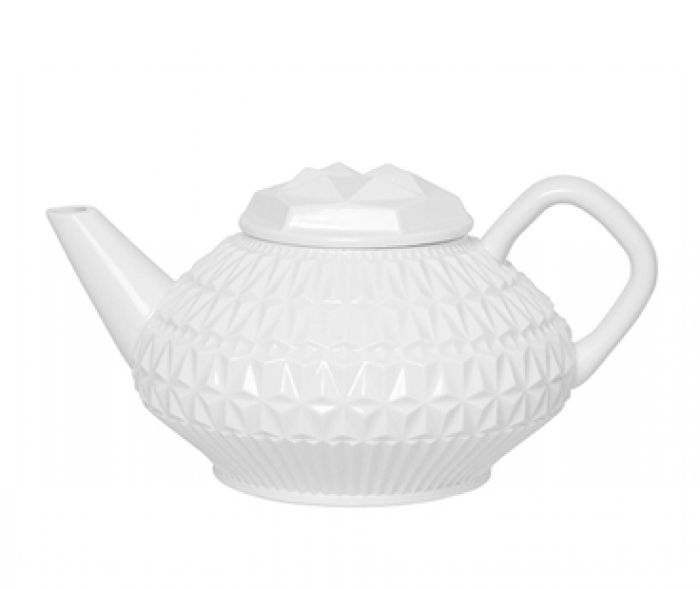 Tea pot Magical Mystery clay white - 1