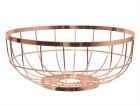 Fruit basket Open Grid metal copper plated