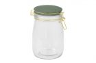 Storage jar Candy glass large, jungle green lid - 1