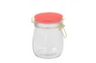 Storage jar Candy glass medium, neon orange lid
