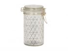 Storage jar Diamonds Pattern black glass large