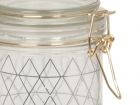 Storage jar Diamonds Pattern black glass large - 2