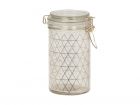 Storage jar Diamonds Pattern gold glass large