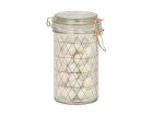 Storage jar Diamonds Pattern gold glass large - 2