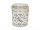 Storage jar Hexagon Pattern black glass medium - 1