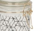 Storage jar Hexagon Pattern black glass medium - 2