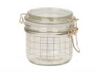 Storage jar Grid Pattern gold glass small