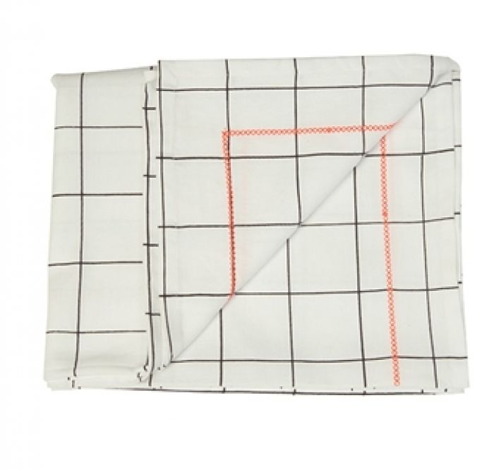 Table cloth Grid w. neon stitching - 1
