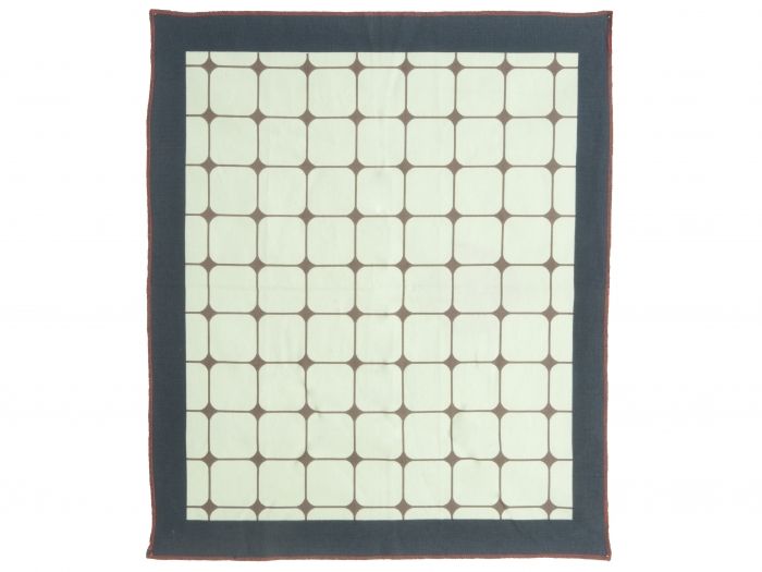 Tea towel Tiles cotton grayed jade - 1