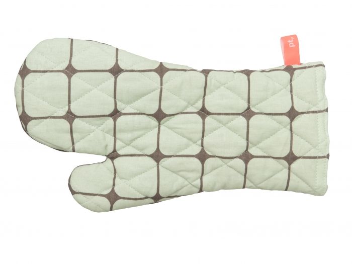 Oven glove Tiles cotton grayed jade - 1