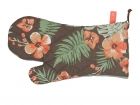 Oven glove Floral cotton dusk blue