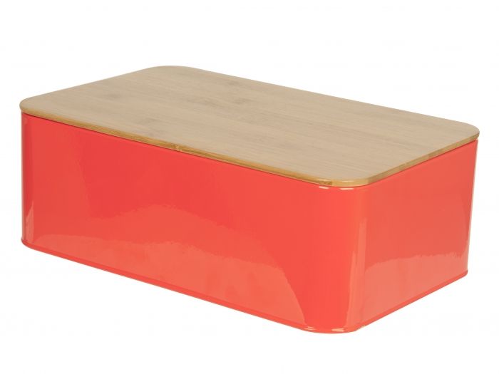 Bread box Solid tin neon orange - 1
