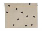 Table cloth Heart Confetti cotton mouse grey
