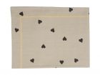 Table cloth Heart Confetti cotton mouse grey