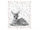 Tea towel Hearts Deer w. cotton neon stitch