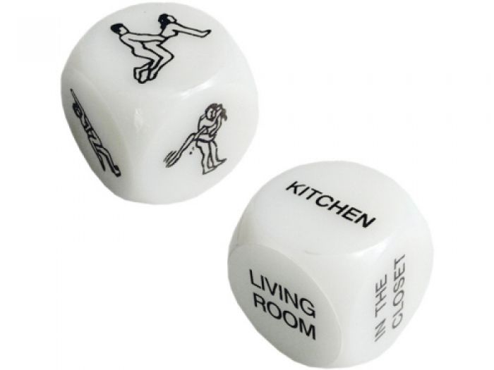 Dice set Kama Sutra white - 1