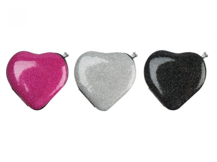 Make up set Glitter Heart assorted, H. 8cm - 1