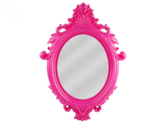 Mirror Baroque plastic pink - 1
