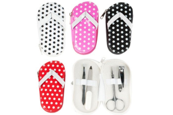 Manicure set Dotted slippers assorted - 1