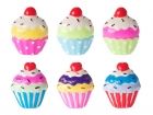 Magnet Cupcake ceramic 6 assorted