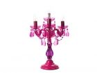 Table Chandelier fuchsia pink, 4 arms