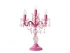 Table Chandelier light pink, 4 arms