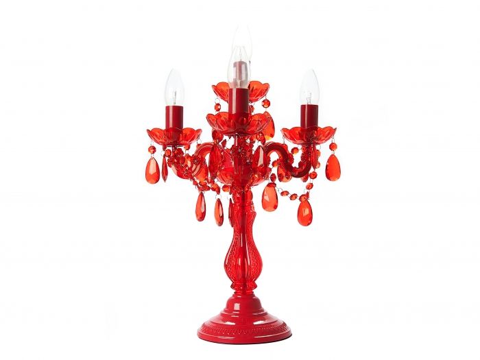 Table Chandelier red, 4 arms - 1