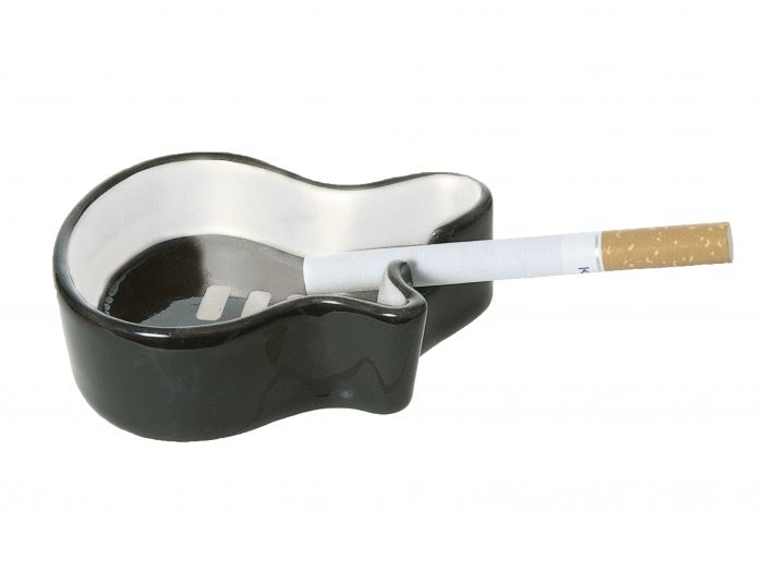 Ashtray Guitar stoneware black - 1