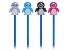 Ball pen Penguin w. moving wings plastic assorted