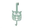 Doorhanger Owl metal aqua blue