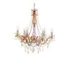 Lamp Chandelier Gypsy pastel colours, 6 arms