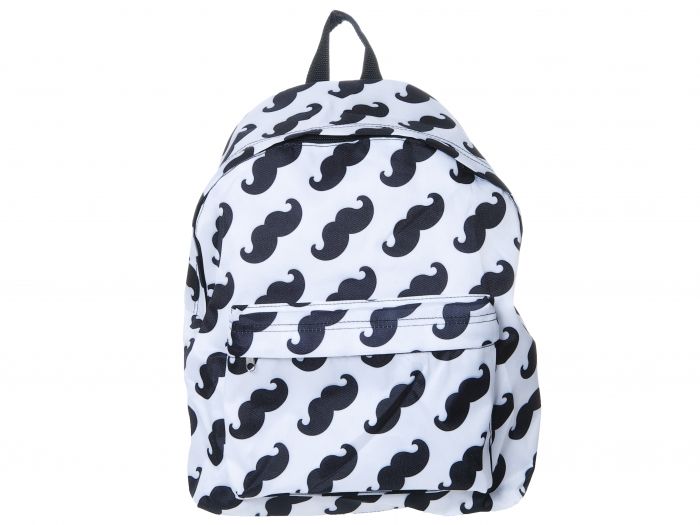 Back pack Mustache polyester white - 1