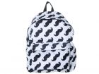 Back pack Mustache polyester white